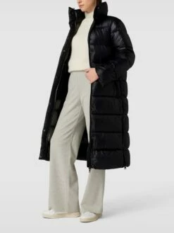 Mango Steppmantel Mit Stehkragen - Schwarz